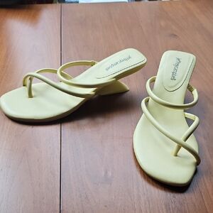Jeffrey Campbell Light Yellow Strappy Sandals